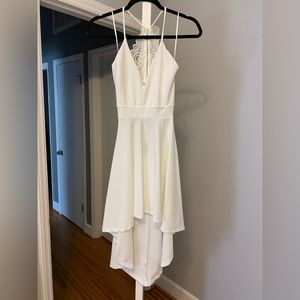 Windsor NWOT high low white dress